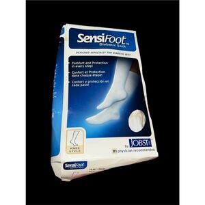 NIB Jobst SensiFoot Diabetic Sock White Medium Knee Style For Men Women 110832